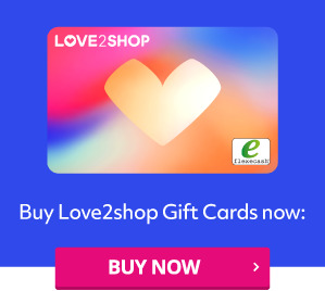 Where can I spend Love2shop Gift Cards 
